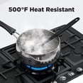 thumbnail image 2 of Juego de 6 espátulas de silicona para cocinar hornear y mezclar espátulas de goma antiadherentes resistentes al calor con 550 °F (negro), 2 of 4