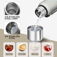 thumbnail image 3 of Modern 20oz Stainless Steel Thermal Bottle with Tea Filter and Cup Lid, Vacuum Insulated Coffee Mug with 316L Inner Liner, Leakproof Travel Thermos for Office, Commute & Outdoor, 3 of 7