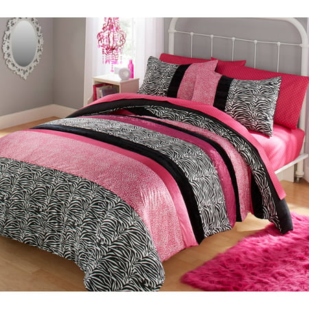 Your Zone Zebra Bedding Comforter Set - Walmart.com