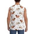 thumbnail image 4 of Goofa Rabbit And Squirrel Printed Men's Sleeveless T-Shirt - Athletic Gym Workout Tank Top for Men - Moisture-Wicking, UPF 30+ Quick-Dry Muscle Tee-3X-Large, 4 of 8