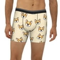thumbnail image 2 of Men'S Boxer Briefs, Funny Cute Corgi Dog Face Soft And Breathable Mens Underwear Boxer Briefs With Widen Waist, 2 of 2