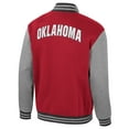 thumbnail image 3 of Men's Colosseum Crimson Oklahoma Sooners Ambi-Turner Full-Zip Varsity Jacket, 3 of 3