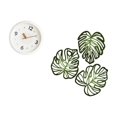 thumbnail image 4 of Reloj de pared,Reloj de pared decorativo,moderno y elegante,Reloj de pared redondo silencioso,sin tictac,ideal para regalar.,Placa de pared con hojas de palma,Decoración de pared de madera con, 4 of 5