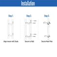 thumbnail image 5 of 2 pack 4” Pareja de pared de trabajo pesado para TV Antena Mast con frenos & Lag, 5 of 5