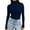 Dark Blue #46, variant on TrdSipl Womens Long Sleeve Shirts Turtleneck Slim Fit Tops Fall Warm Underwear Tops Soft Stretchy Basic Layer Tee