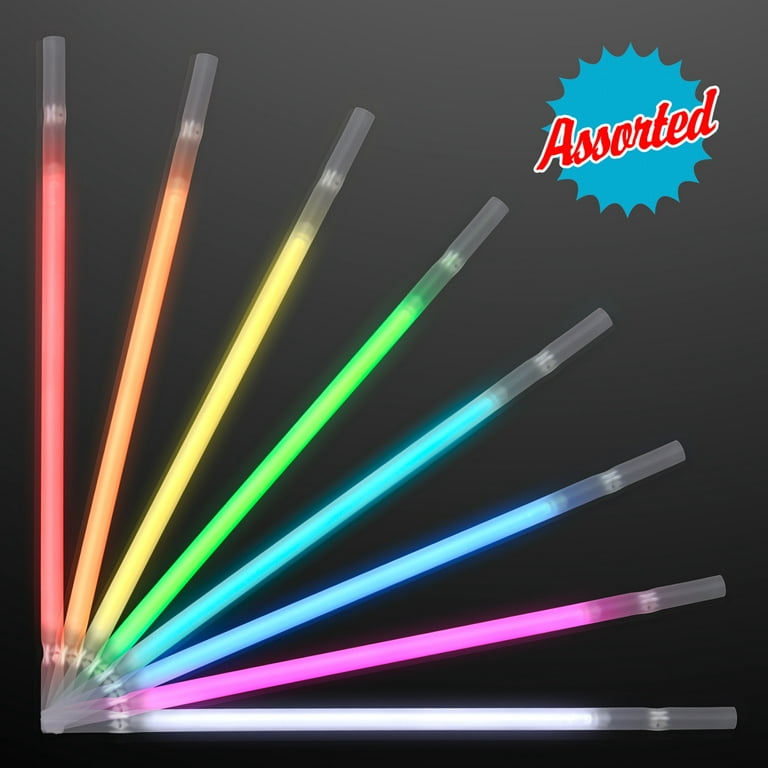 FlashingBlinkyLights Glow Stick Drinking Straws (Set of 25)