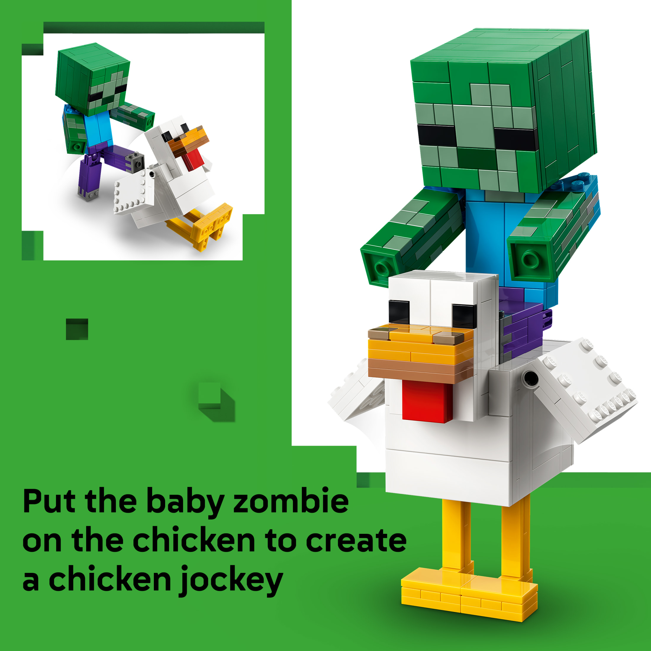 LEGO Minecraft Jinete de Pollo - Juguete de Construcción para Niños y Niñas, Mayores de 9 Años - Juguete Coleccionable de Minecraft - Exhibición para Habitación Infantil - Regalo para Cumpleaños - 21582 4