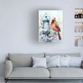 thumbnail image 2 of Canvas Wall Art - Momart 'Winter Lanterns With Birds 3' Wall Art for Living Room, Bedroom, or Office Décor by Trademark Fine Art - 14 x 19 Inches, 2 of 4