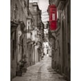 thumbnail image 2 of Frank, Assaf 15x18 Black Ornate Wood Framed with Double Matting Museum Art Print Titled - Narrow street through traditional maltese houses in Birgu, Malta, 2 of 4