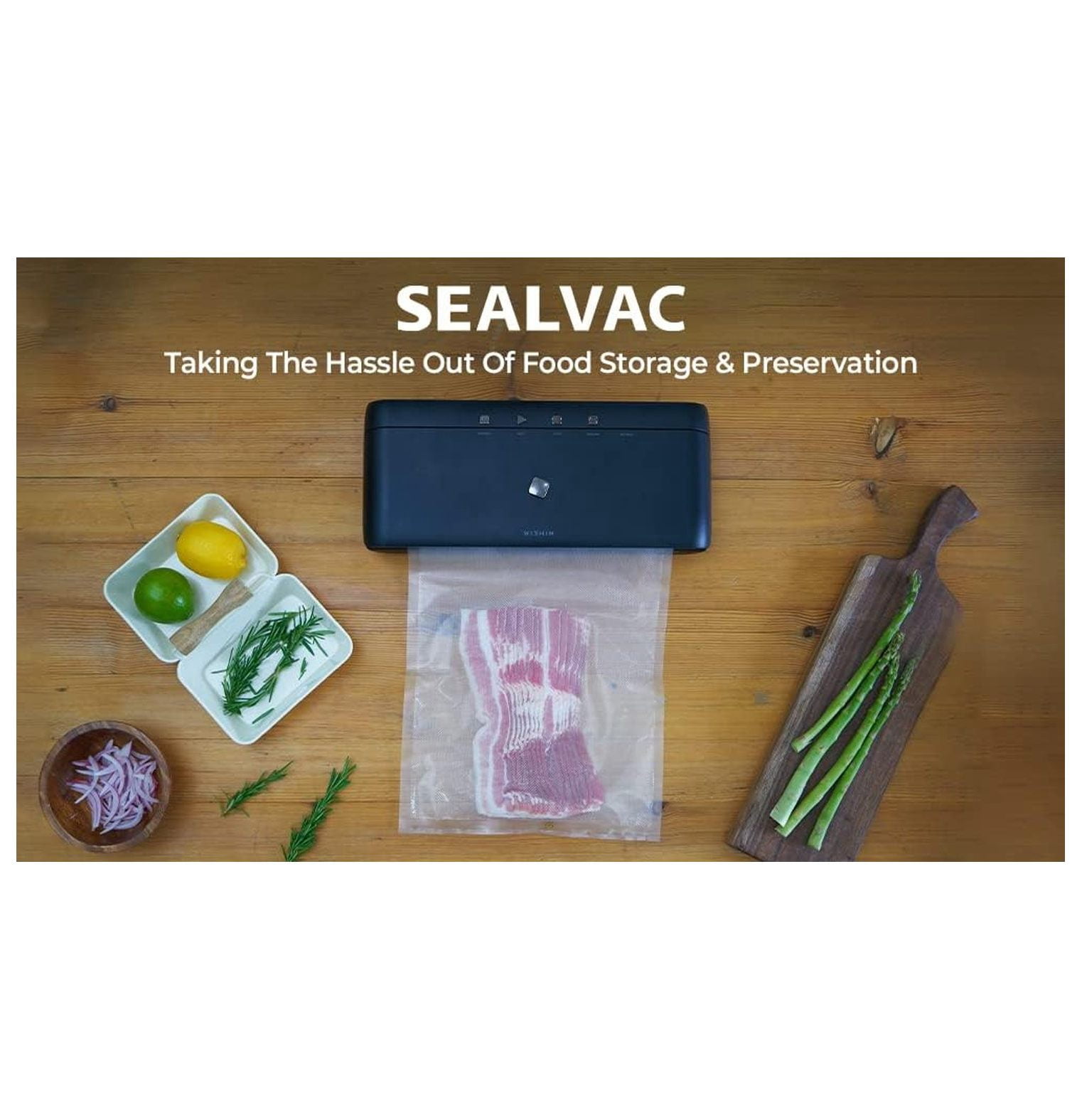 Cordless Vacuum Sealer Machine, Automatic Food Sealer for Kitchen, Portable Air Sealing System for Food Storage, Sous Vide, Wine, Containers - Includes 20 Bags