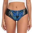 thumbnail image 1 of Fotbe Wolf Head And Dreamcatcher Calzones Estampados para Mujer – Ropa Interior de Algodón, Cómoda, Suave y Elástica-3X-Large, 1 of 6