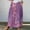 Purple, variant on WXLWZYWL Women Flowy Maxi Skirt Floral Print Fall Casual Boho High Elatic Waist Loose Long Skirt with Pockets