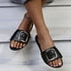thumbnail image 5 of Amzcrzy Zapatos de mujer,Zapatos de mujer,Zapatillas de mujer, Sandalias y pantuflas planas con estampado de leopardo para mujer con hebilla de metal Sandalias Mujer Zapatillas De Casa, 5 of 9
