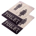 thumbnail image 4 of 2Pcs Bathroom Door Signs Metal Industrial Style For Public Facilities And Restroom 11.8x7.9in, 4 of 8