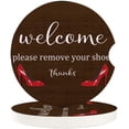 thumbnail image 1 of FMSHPON Red High Heels Vintage Wood Grain Set of 6 Car Coaster for Drinks, Absorbent Ceramic Stone Coasters Cup Mat with Cork Base for Home Kitchen Room Coffee Table Bar Decor, 1 of 5