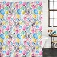 thumbnail image 2 of Easter Bathroom Shower Curtains with 12 Hooks Polyester Waterproof Shower Curtain for Stalls and Bathtubs Spring Cute Colorful Eggs Bunny Flower Plant Decorative Bathroom Privacy Curtain 72x78 Inches, 2 of 9