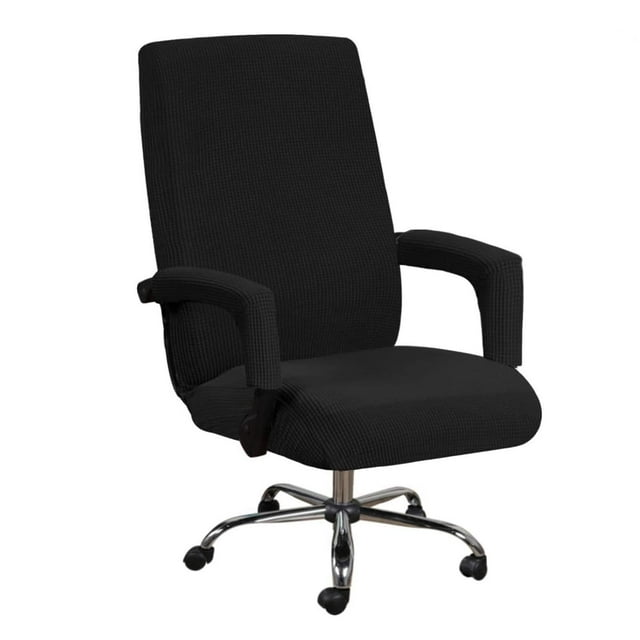 Elásticas para Sillas de Oficina para Computadora, Universales de Ajuste Suave para Sillas Giratorias de Escritorio, Funda Protectora de Negro L Soledad Fundas traseras marrones