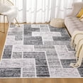 thumbnail image 2 of YJ.GWL Soft Retro Rugs Fluffy Modern Area Rug Carpet for Living Room Bedroom Home Decor Floor Mat,4'x6',Gray, 2 of 7