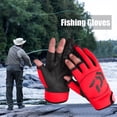 thumbnail image 4 of Guantes de pesca de flecha unisex con corte de 3 dedos Guantes de pesca antideslizantes (rojo) Likrtyny Deportes al aire libre Salida diaria Juego de fiesta, 4 of 8