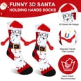 thumbnail image 5 of Funny Magnetic Holding Hands Christmas Socks for Men Women Teens Boys - Holiday Novelty Fun Crew Funky Cute Crazy Silly 3D Cartoon Socks - Secret Santa Xmas Christmas Gag Gifts Idea Stocking Stuffer, 5 of 7