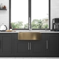 thumbnail image 3 of Izzovium 36 Inch Gold Farmhouse Sink - 16 Gauge Stainless Steel Apron Front Kitchen Sink with Nano-PVD Coating, Sound Proof & Easy Drain Design, 3 of 8