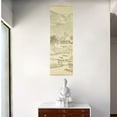 thumbnail image 2 of Retro Japanese River Landscape Scroll Canvas Wall Art Poster, Wall Art Hanging Kit Poster Framed with Wood Hanger for Bedroom Living Room Office Decor, 2 of 5