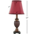 thumbnail image 3 of SAFAVIEH Hermione 17 in. Red Resin Table Lamp with Red Polyester Shade, Set of 2, 3 of 7
