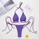thumbnail image 4 of Augper Women's Split Solid Bikini Swimsuit Two-piece Swimsuit, 4 of 5