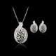 thumbnail image 2 of Hollow Alloy Rhines Leaf Pendant Neck Earring Sets Yuyangstore Los pendientes del collar de la joyería, 2 of 5