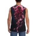 thumbnail image 4 of Fotbe Men's Mesmerizing Pink Jellyfish Print Men's Sleeveless Muscle Tank Tops Casual T-Shirts for Gym Workout Beach-Large, 4 of 8