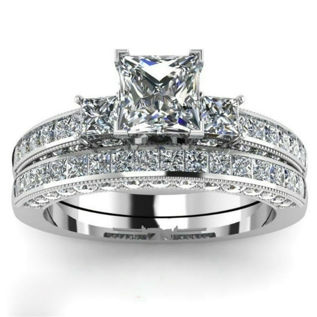 Product Classification Rings for Couples European Style Zircon Rings Set for Men and Women Across Weddings and Fashion Craftsmanship with Timeless Appeal