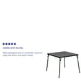 Flash Furniture Black Folding Card Table Lightweight Portable Folding Table with Collapsible