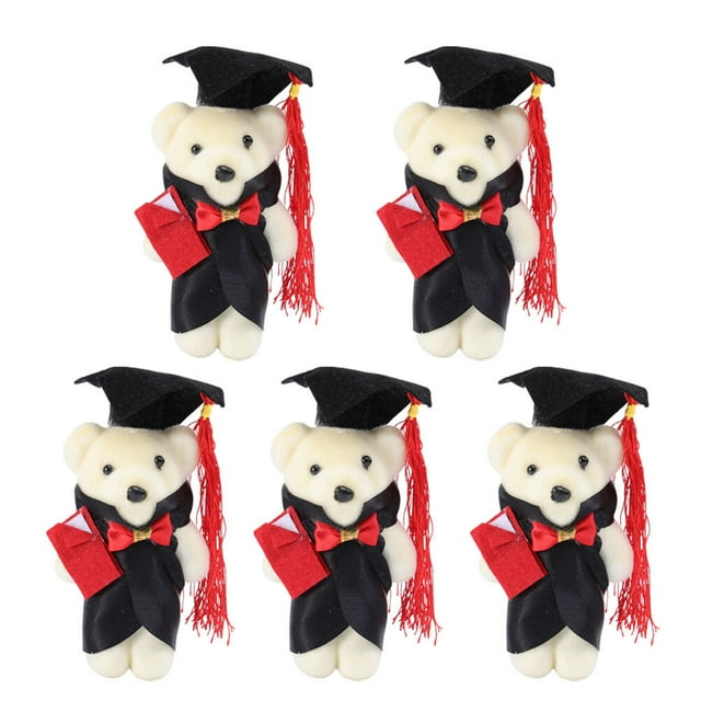EeaseMX 5 ositos de graduación de pie en adorables ositos de graduación (con birrete)