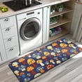 thumbnail image 3 of Colorful Spotted Mushroom Dark Blue Pattern Kitchen Rug Mat,Kitchen Runner Rugs Non Skid Washable,Decorative Kitchen Floor Mats for Kitchen,Sink,Laundry,17"x47.2", 3 of 7