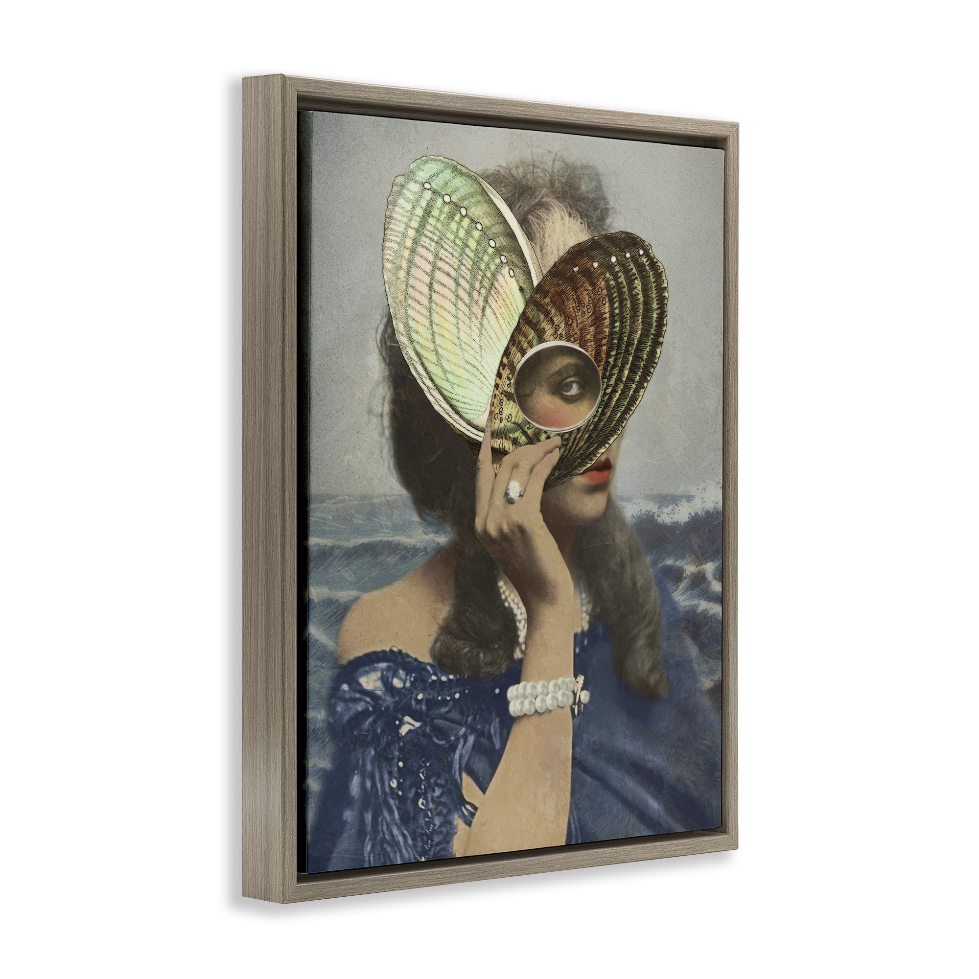 Stupell Industries Portrait of Naturalist Brown Framed Floater Canvas Wall Art, design by Victoria Barnes