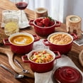thumbnail image 3 of Mini Cocotte 12oz Ceramic Casserole Set - Oven, Microwave & Dishwasher Safe - Red - 4 Pieces, 3 of 8