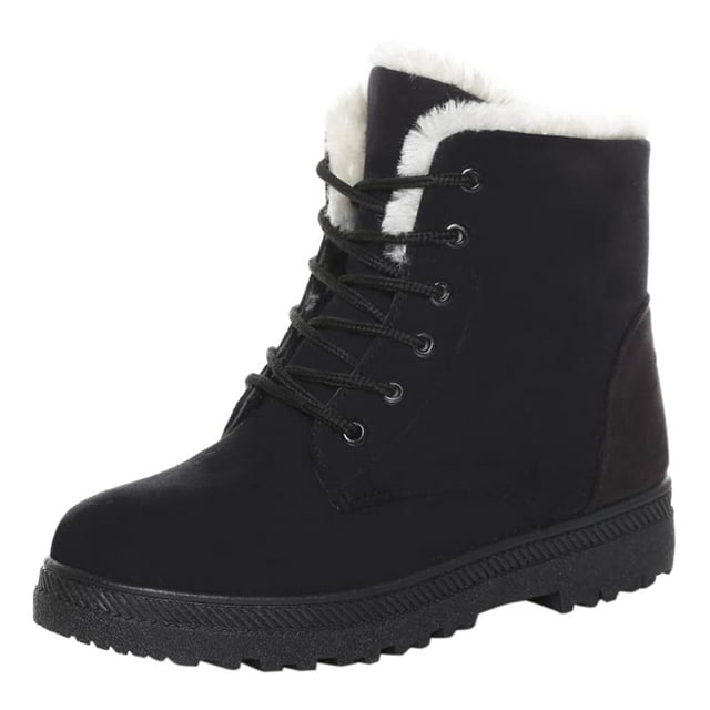 jovati Snow Boots Flat-Heel Autumn And Winter Plus Size Cotton Short Womens Boots