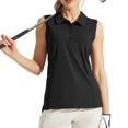 thumbnail image 4 of YHAJDS Tank Tops for Women Solid Color Collar Golf Tennis Sleeveless Breathable Blouse, 4 of 5
