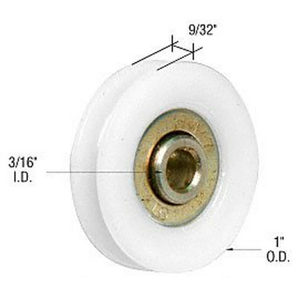 1 Nylon Ball Bearing Sliding Screen Door Replacement Roller With 3 16 Center Hole Package By Crl Com 1 Nylon Ball Bearing Sliding Screen, Sliding Screen Door Roller Replacement