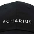 thumbnail image 2 of DALIX Zodiac Sign Aquarius Hat Women's Embroidered Baseball Cap in Black, 2 of 6