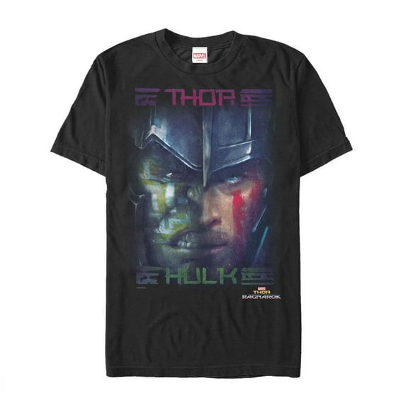 Men's Marvel Thor: Ragnarok Hulk Battle Graphic Tee Black Medium