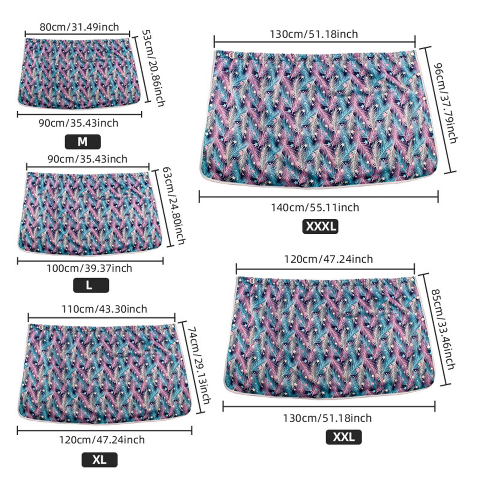 Wearable Adult Diaper Skirt ,Bed Mat ,Night Time Washable Breathable ,Adjustable Waistband, Adult Cloth Diaper Reusable for Adults Men and Women Colorful stripes XL