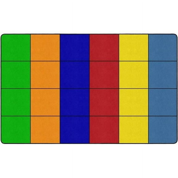 Flagship Carpets FX1525-44FS 7 ft. 6 in. x 12 in. Ranbow Seating Blocks Carpet