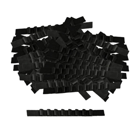 100 Pieces Silic Hanger Strips with Non Slip Hanger Grips Shoulder Strap Black 6x70mm
