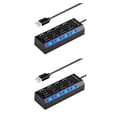 thumbnail image 4 of ZLight USB Hub 4/7 Port USB 1.1 Hub Splitter With ON/OFF Switch Multi USB C Hab Converter Adapter For PC Computer Accessories Black 4 holes 2Set, 4 of 6