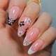 thumbnail image 2 of 24pcs Press on Nail French Tip Acrylic Nail Almond Shape False Nail Stick on Nail Easy To Apply For Various Occasion, 2 of 4