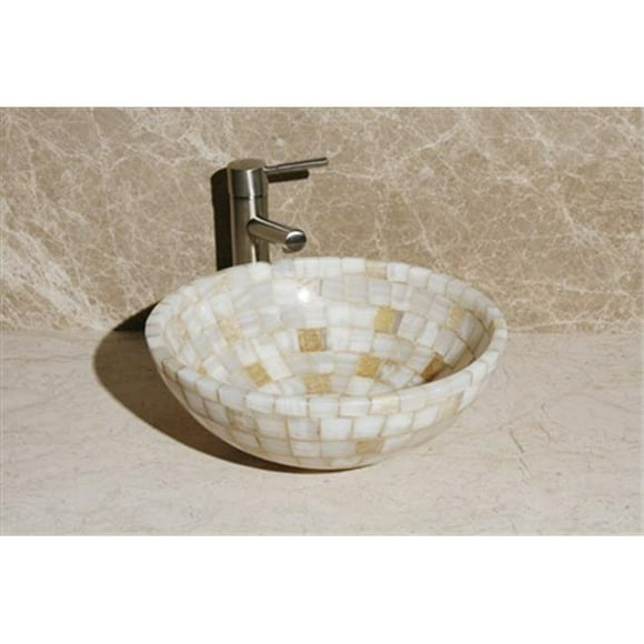 Allstone L-Vmr-Ss-16Ws Mosaic Vessel- Polished