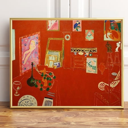 The Red Studio (L'Atelier Rouge) Painting by Henri Matisse Poster Print Wall Art Decor