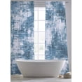thumbnail image 5 of Modern Blue Sheer Curtains 96 Inch Length 2 Panels Set Window Treatments, Vintage Abstract Art Contemporary Rod Pocket Semi Curtains for Living Room/Bedroom/Kitchen Décor, 104"W x 96"L, 5 of 7