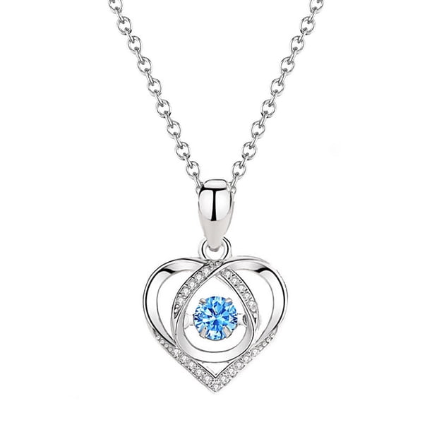 Collar de la mujer que late deslumbrante colgante en forma de corazón pequeño colgante de la mujer